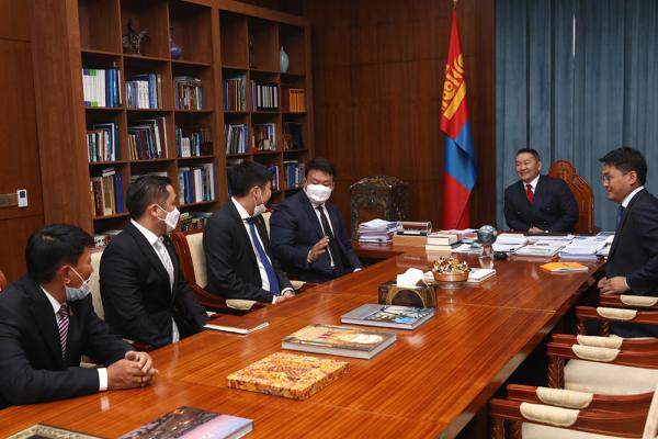 Ерөнхийлөгч Х.Баттулга Монголын үндэсний олимпын хорооны удирдлагыг хүлээн авч уулзлаа