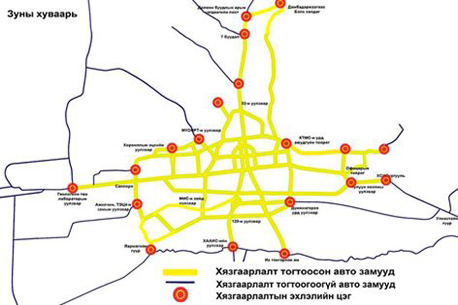 Дугаарын хязгаарлалтын зуны хуваарийн замын бүсчлэлийг энэ сарын 15-наас мөрдөнө