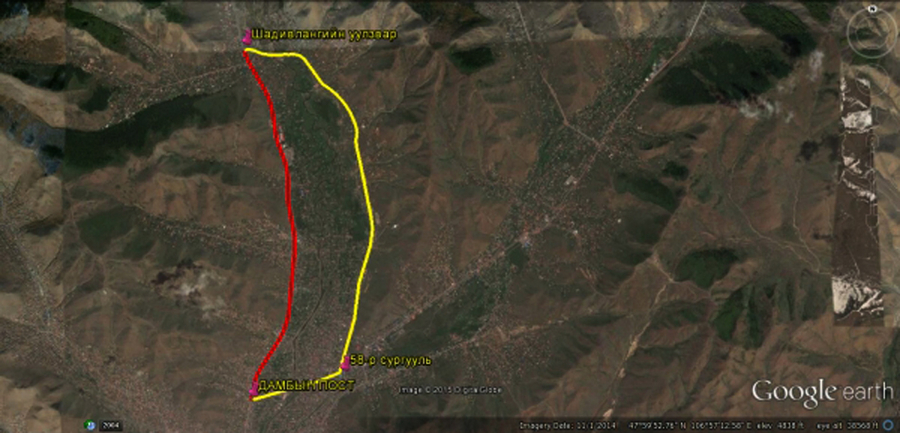 Дамбадаржаагийн уулзвараас Шадивлангийн шинэ уулзвар хүртэлх замыг түр хугацаанд хаана